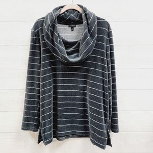 Talbots Metallic Stripe Sweater